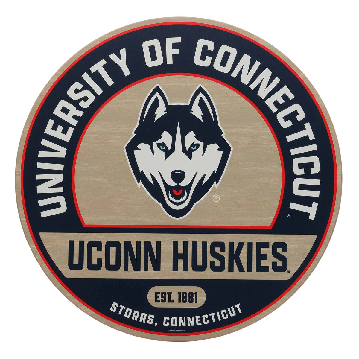 NCAA Wood Round Wall Sign