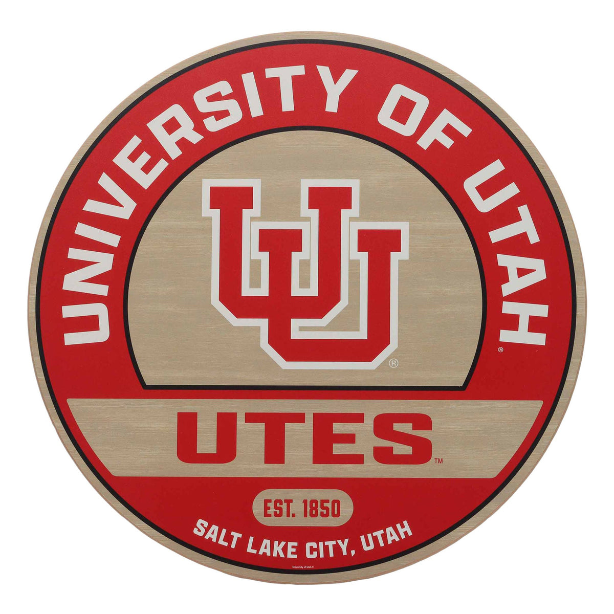 NCAA Wood Round Wall Sign
