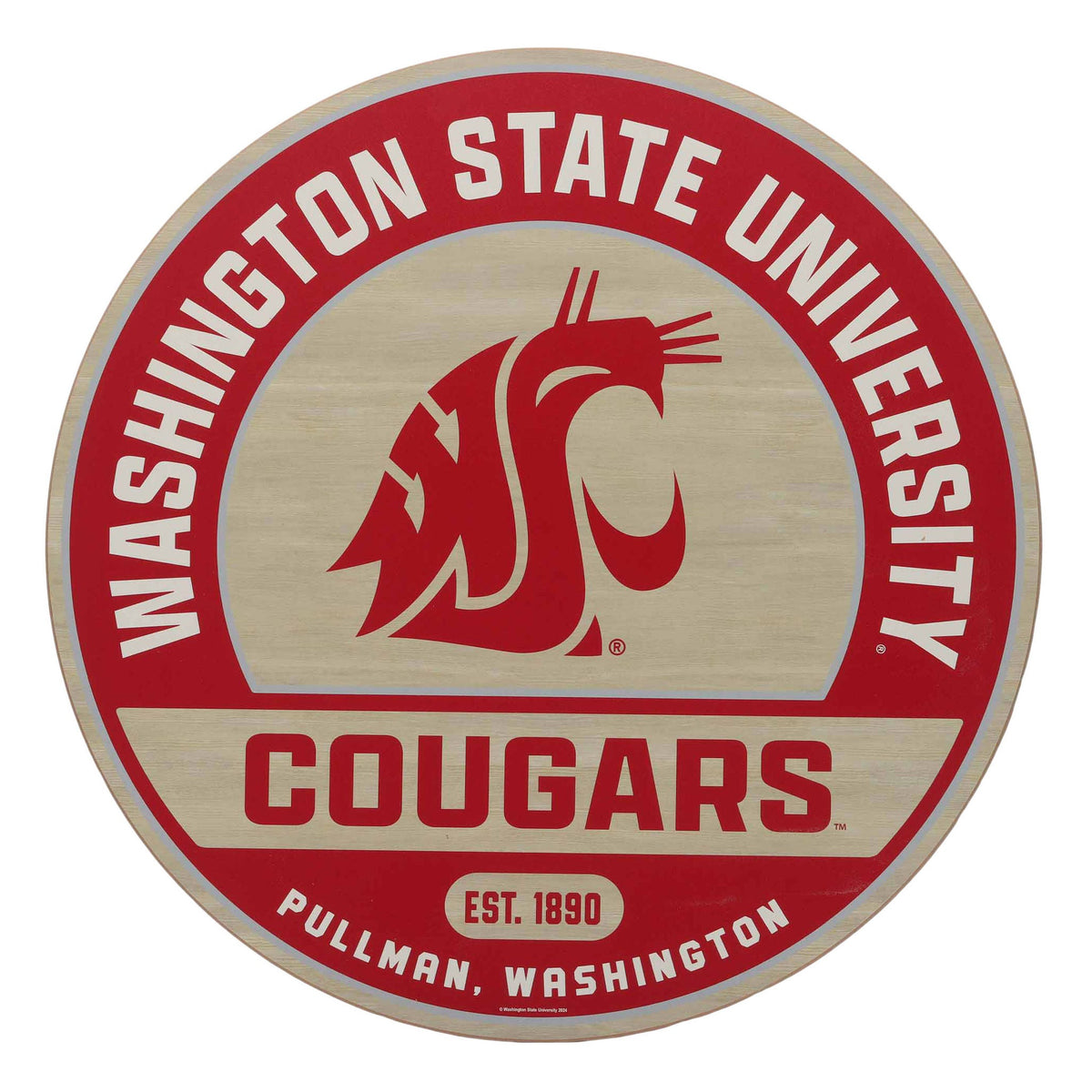 NCAA Wood Round Wall Sign