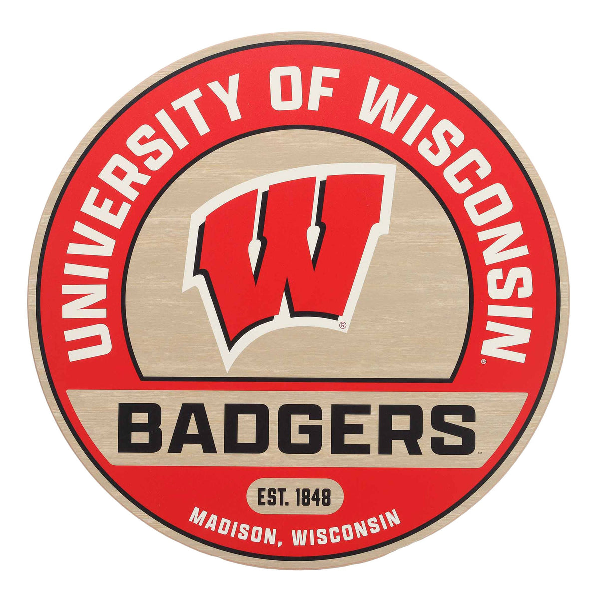 NCAA Wood Round Wall Sign