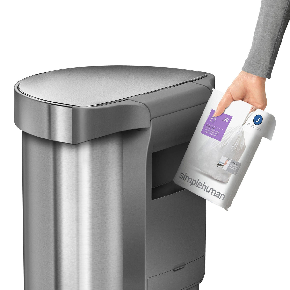 simplehuman 45L Semi Round Sensor Can