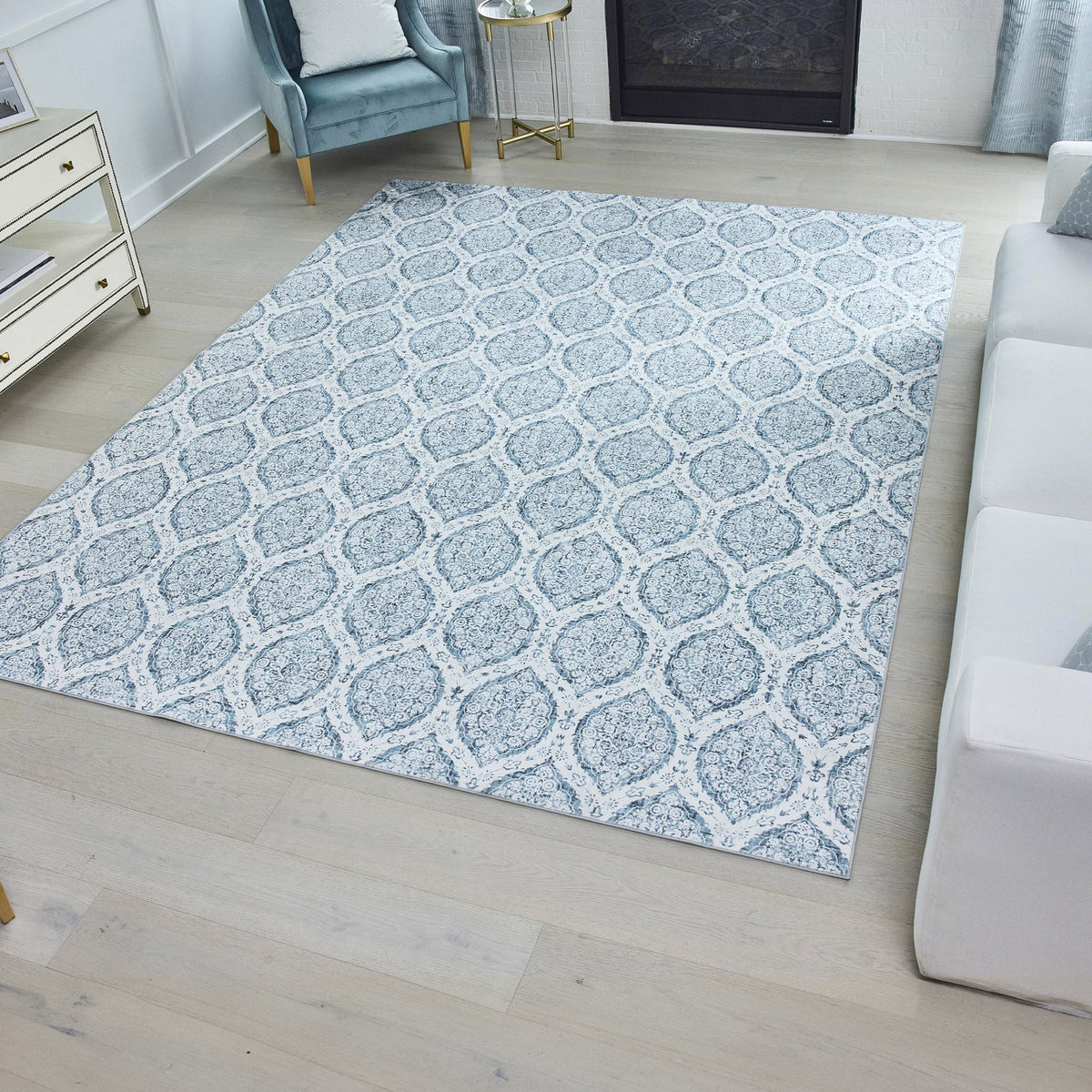 Wyatt & Ash Washable Indoor Area Rug, Alisha 6'6" x 9'6"