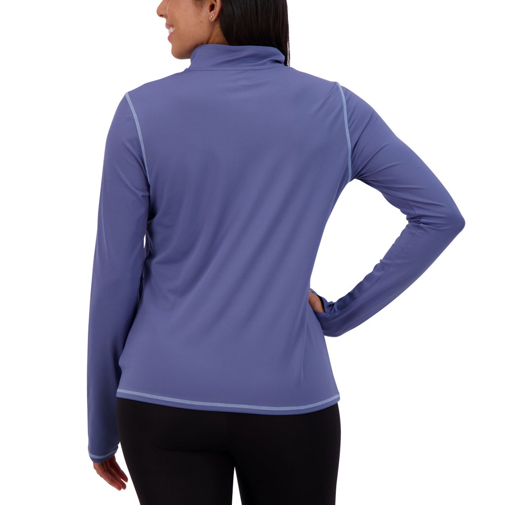[color:blue] Soybu Women's Long Sleeve Quarter Zip - Blue - image 2