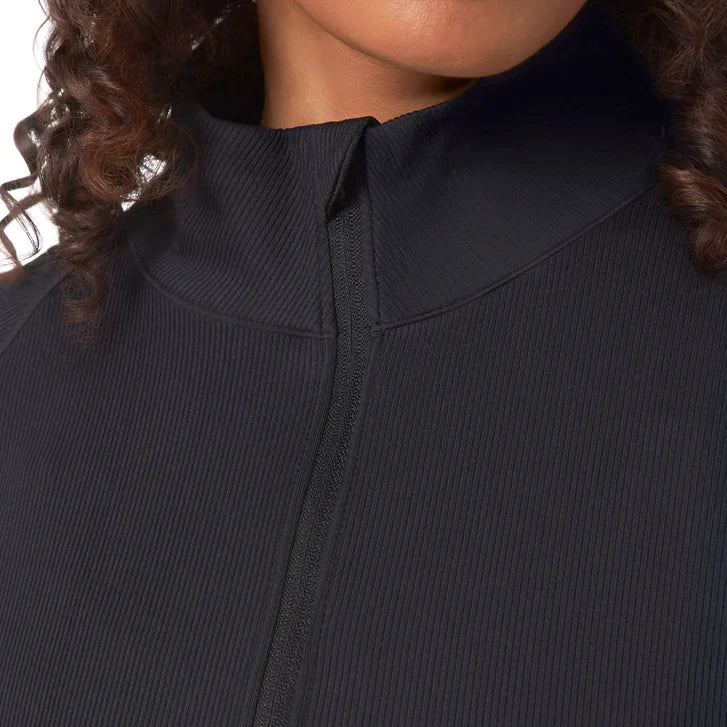 Mondetta Women's Ribbed Quarter-Zip Top