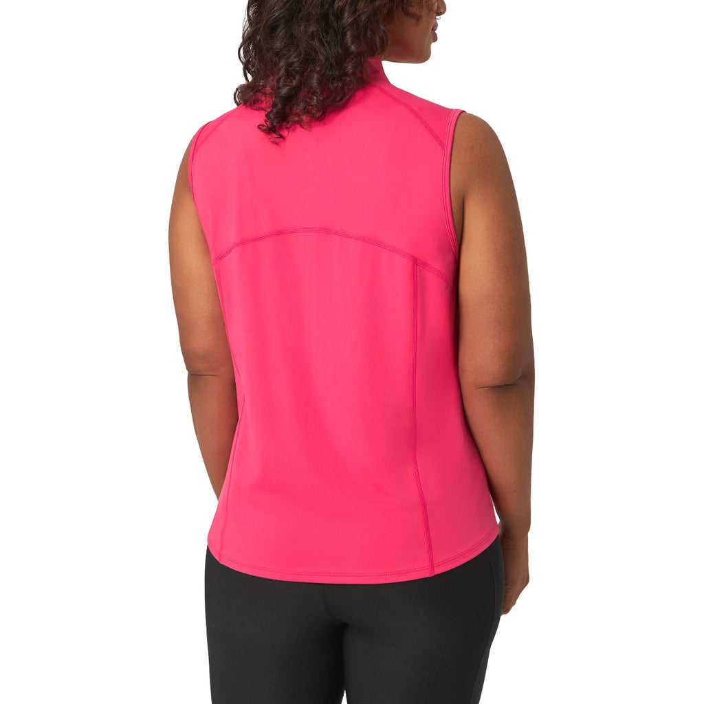 [color:pink] Mondetta Women's Half Zip Sleeveless Tank - Pink - image 6