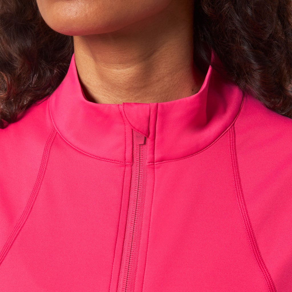 [color:pink] Mondetta Women's Half Zip Sleeveless Tank - Pink - image 3