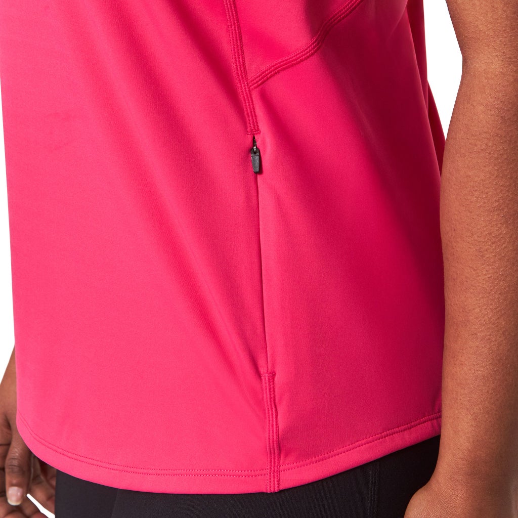 [color:pink] Mondetta Women's Half Zip Sleeveless Tank - Pink - image 4