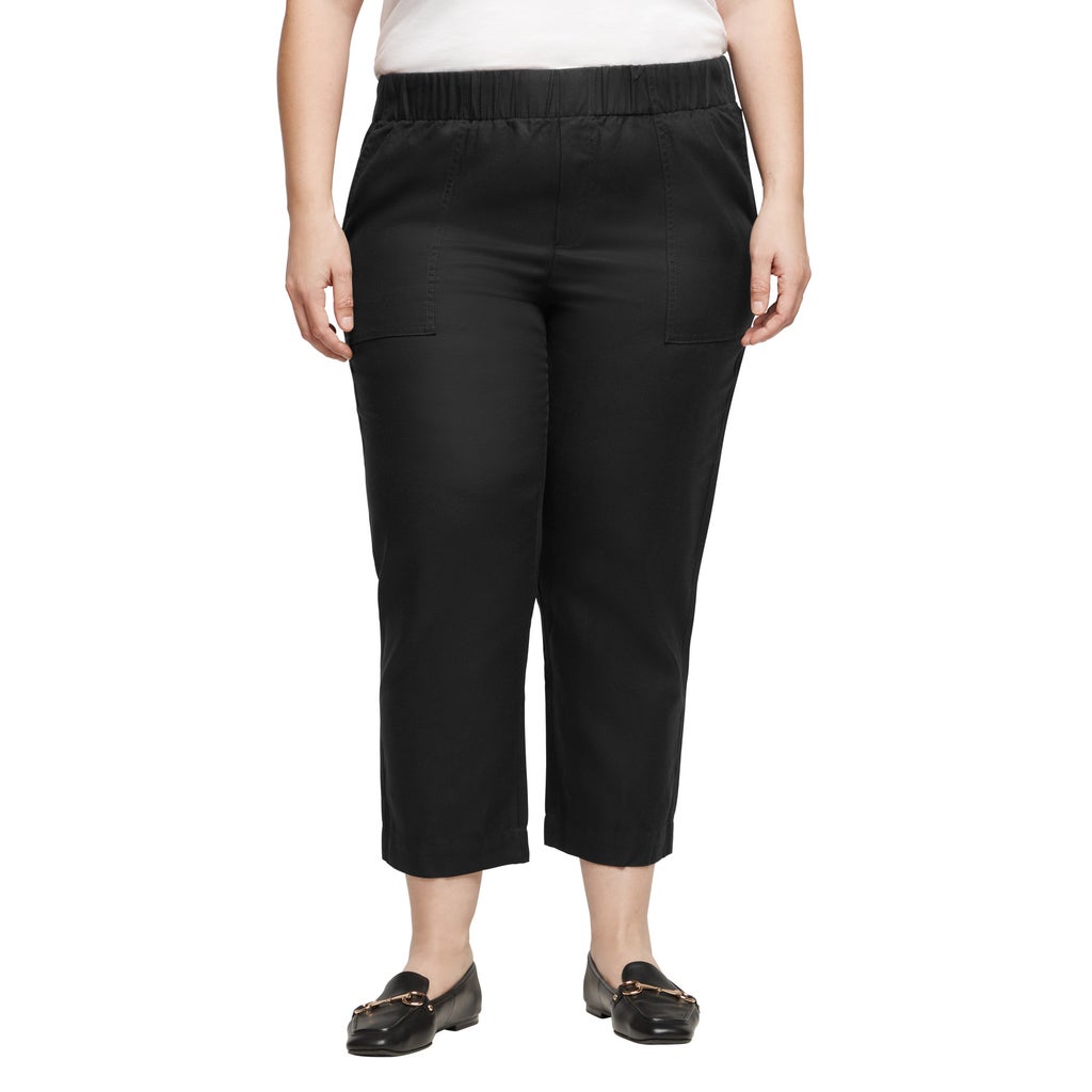[color:black] Banana Republic Women's Tapered Crop Pull-On Pant - Black - image 13