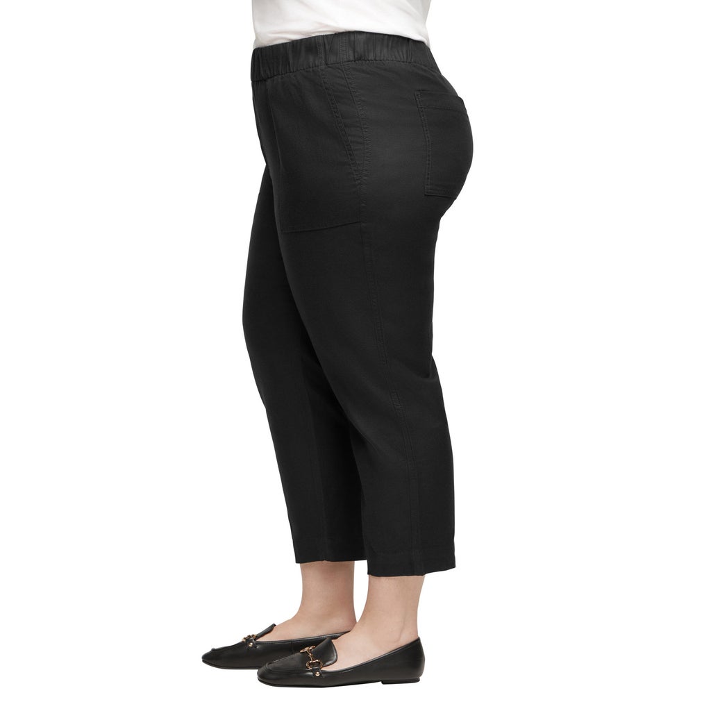 [color:black] Banana Republic Women's Tapered Crop Pull-On Pant - Black - image 6
