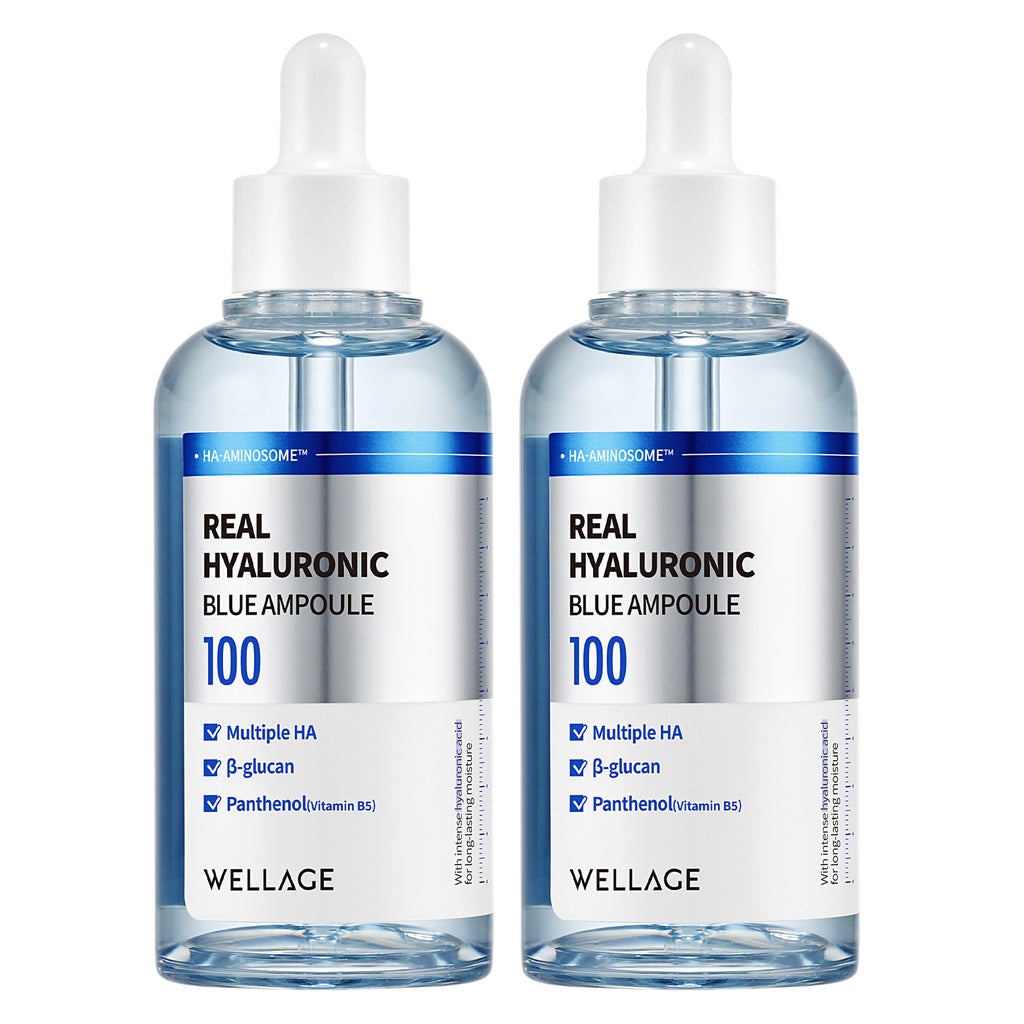 WELLAGE Real Hyaluronic Blue Ampoule, 2.53 fl oz, 2-pack - product image