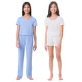 [color:blue] Splendid Youth 4-piece Pajama Set - Blue - image 1