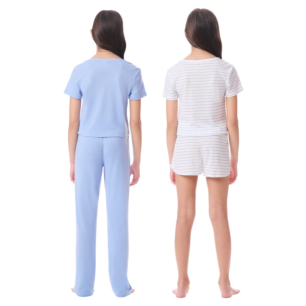 [color:blue] Splendid Youth 4-piece Pajama Set - Blue - image 3