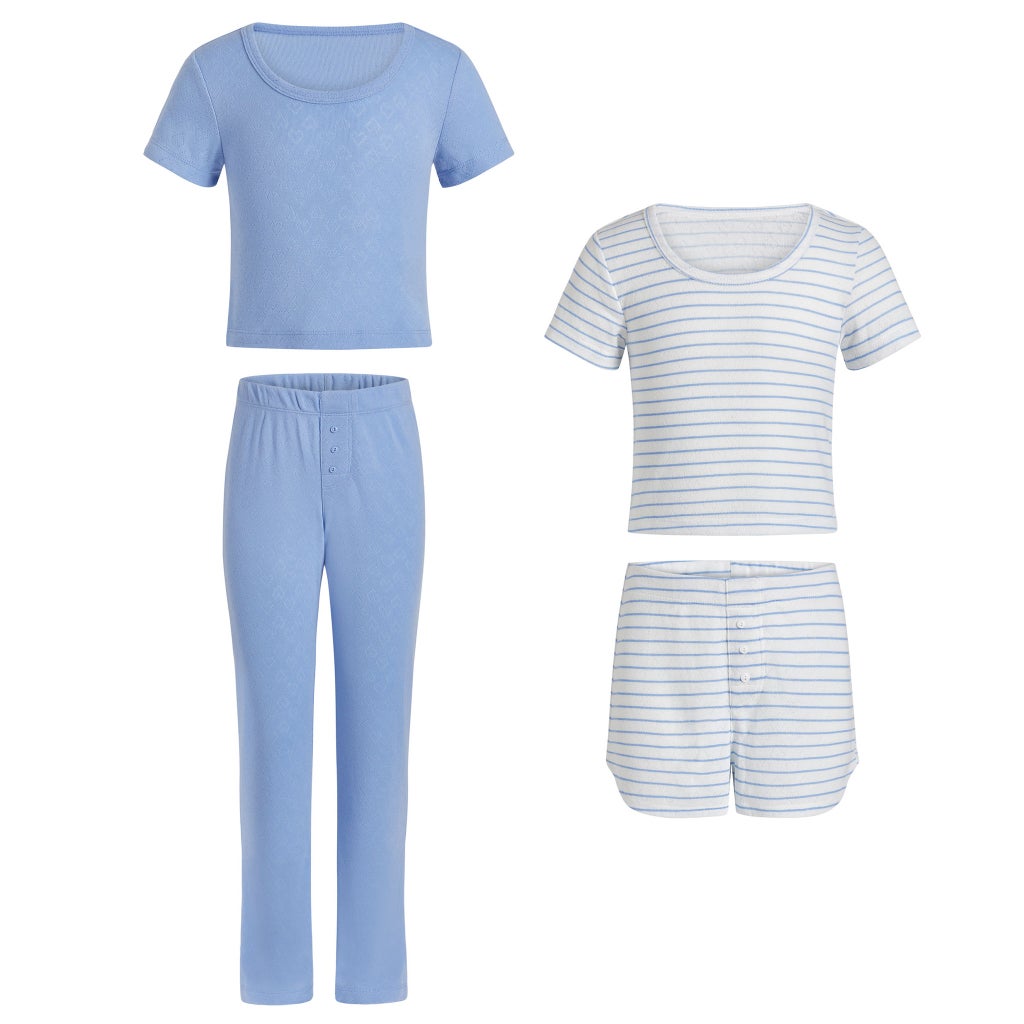 [color:blue] Splendid Youth 4-piece Pajama Set - Blue - image 4