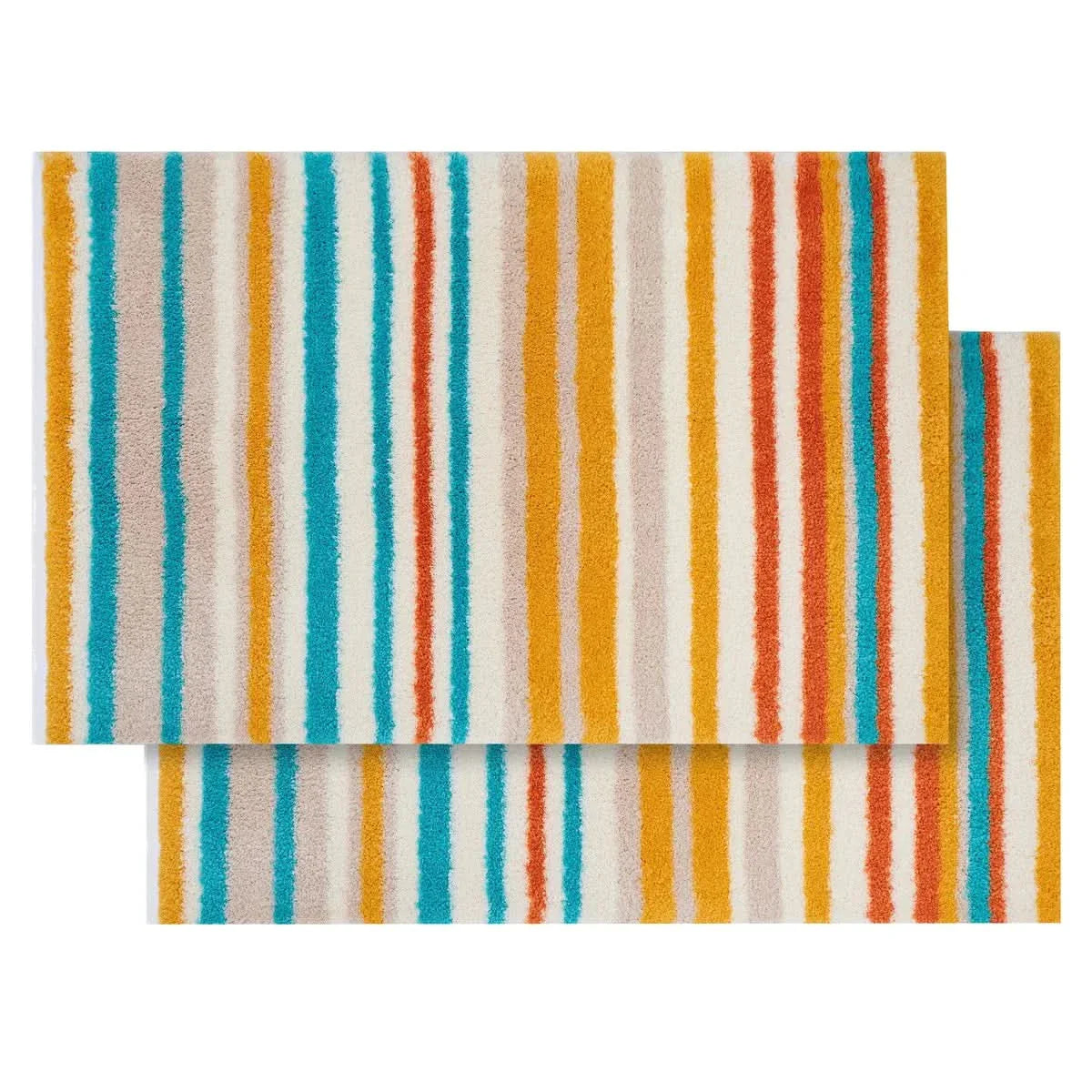 Welhome Printed Bath Rugs, 2 Pack