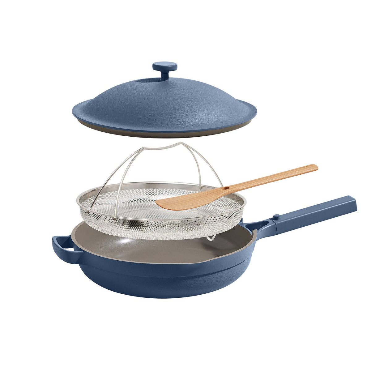 Our Place 4-piece Ceramic Nonstick 12.5” Family Sized Always Pan with Steamer