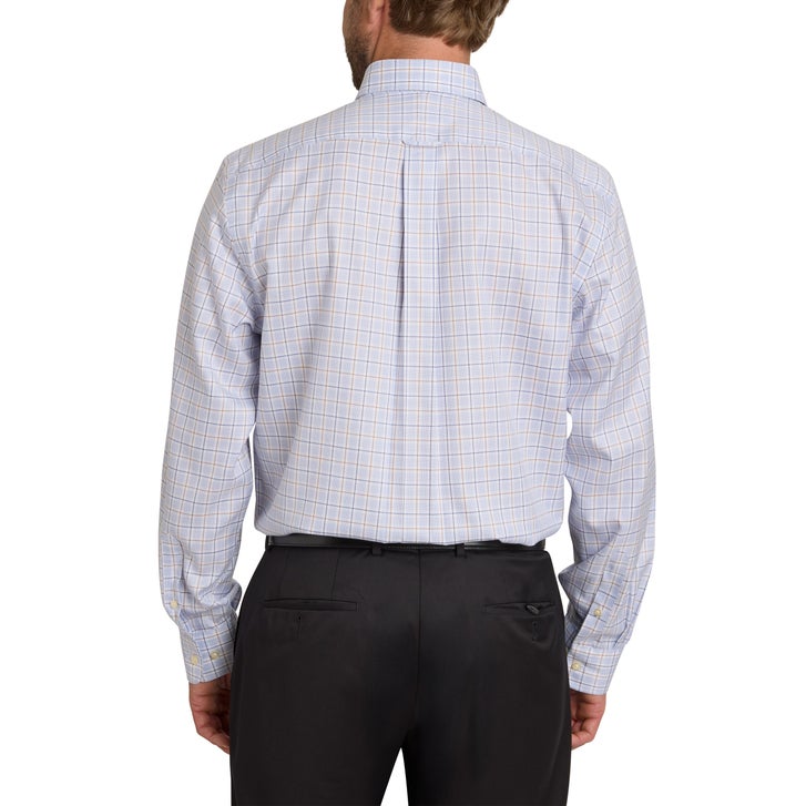 Kirkland Signature Men’s Traditional Fit Dress Shirt, Blue Brown - image 2