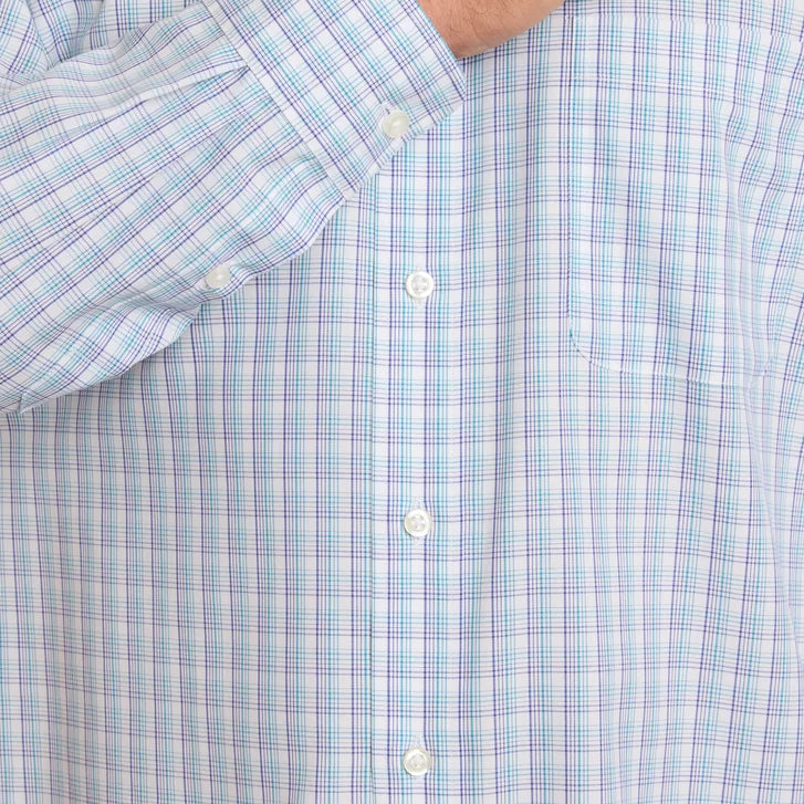 Kirkland Signature Men’s Traditional Fit Dress Shirt, Teal Blue