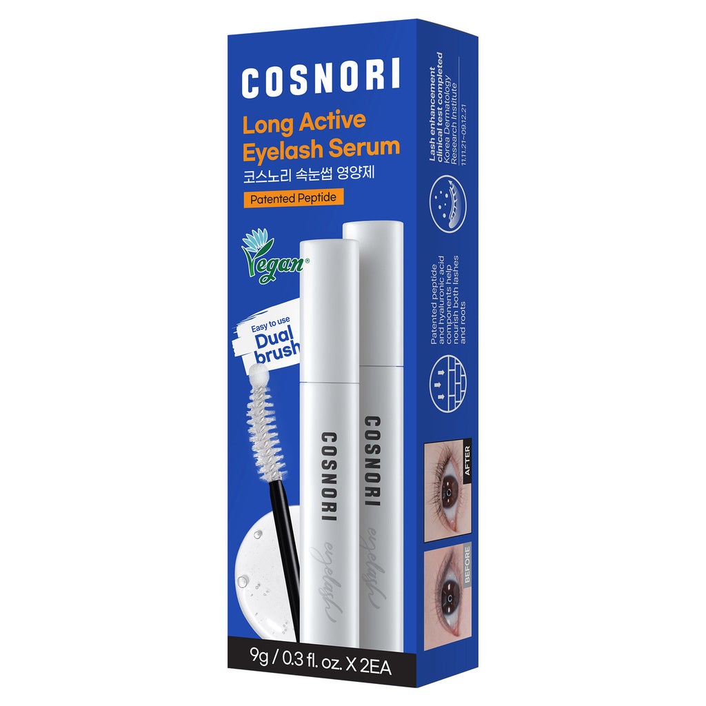COSNORI Long Active Eyelash Serum, 0.31 fl oz, 2-pack - product image