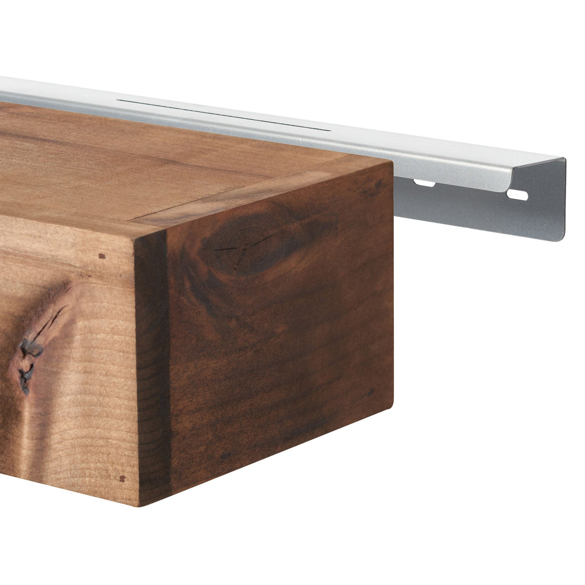 TRINITY Farmhouse Floating Shelf in Walnut, 2-pack