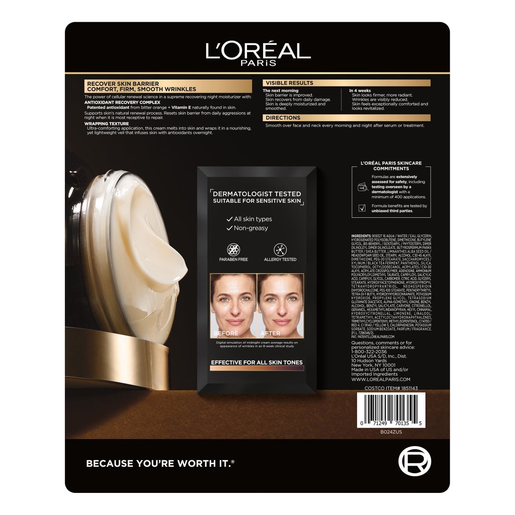 L'Oreal Paris Midnight Cream, 1.7 oz, 2-pack - product image