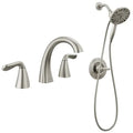 Delta arvo widespread faucet with shower trim in2ition showerhead
