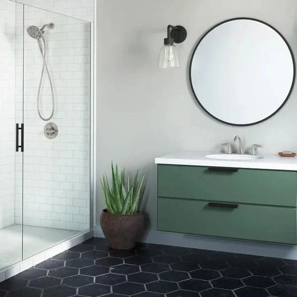 Delta arvo widespread faucet with shower trim in2ition showerhead