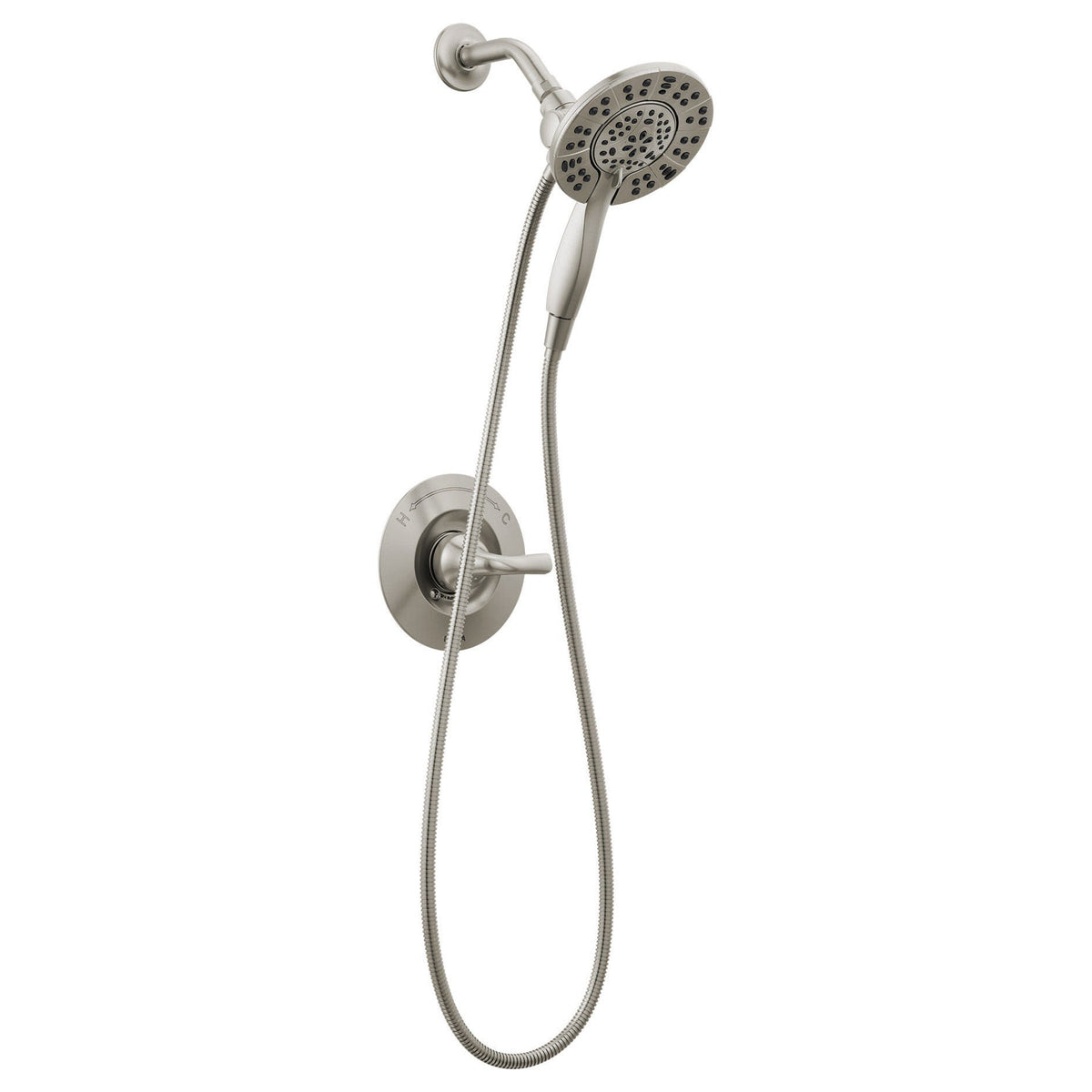 Delta Arvo Widespread Faucet with Shower Trim & In2ition Showerhead