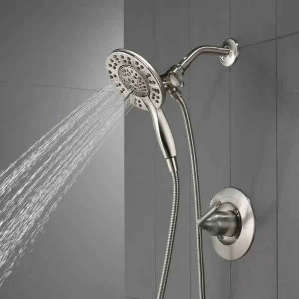 Delta arvo widespread faucet with shower trim in2ition showerhead