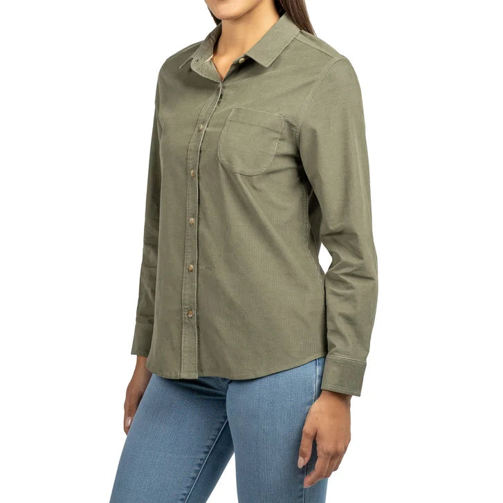 Jachs Girlfriend Women's Mini Corduroy Button Up Shirt