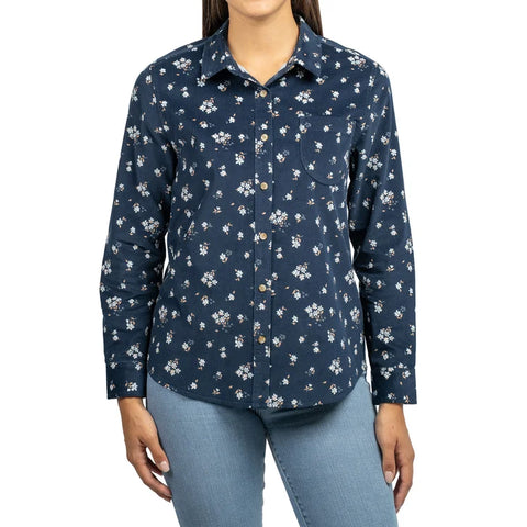 Jachs Girlfriend Women's Mini Corduroy Button Up Shirt