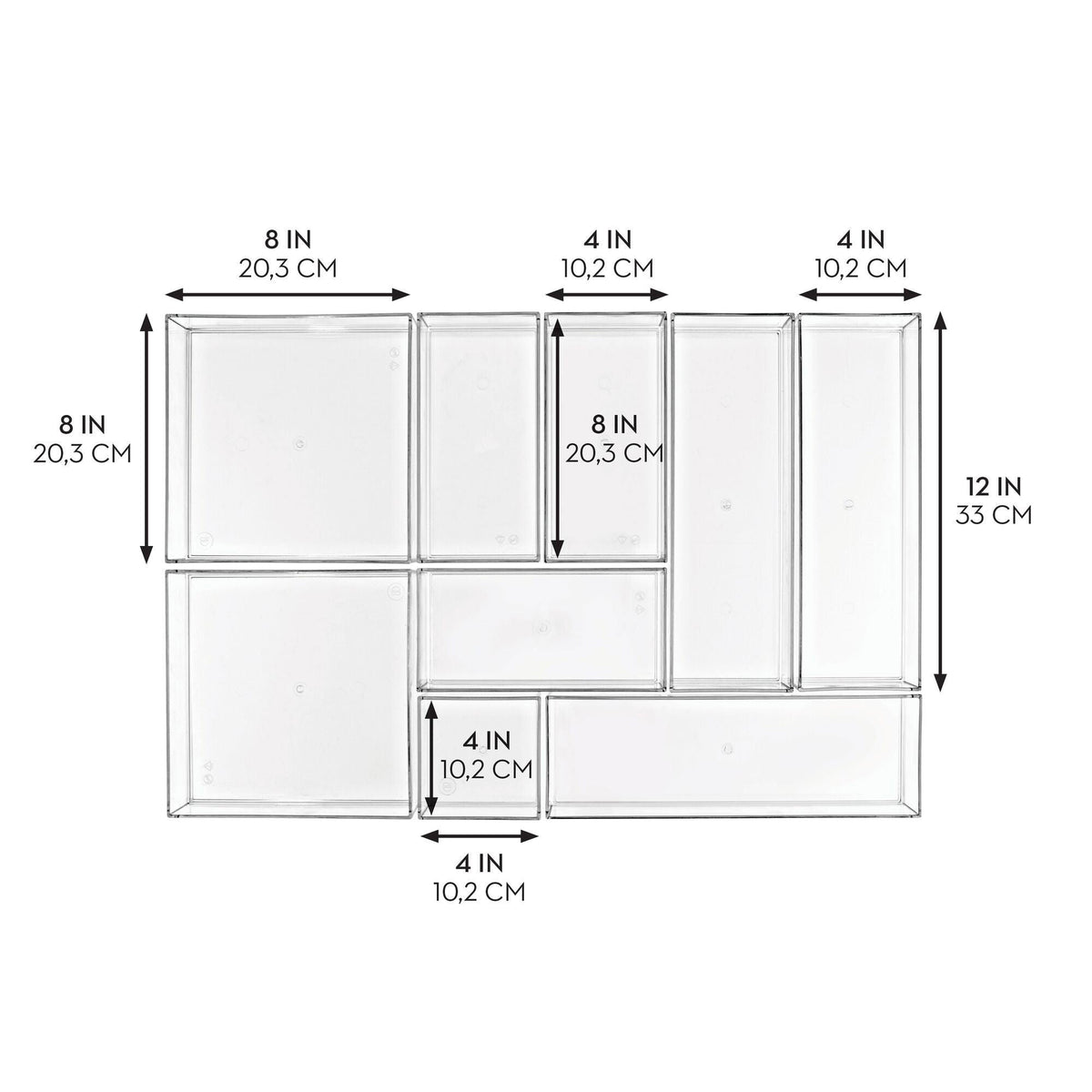 iDESIGN 9-piece Drawer Organizer Set