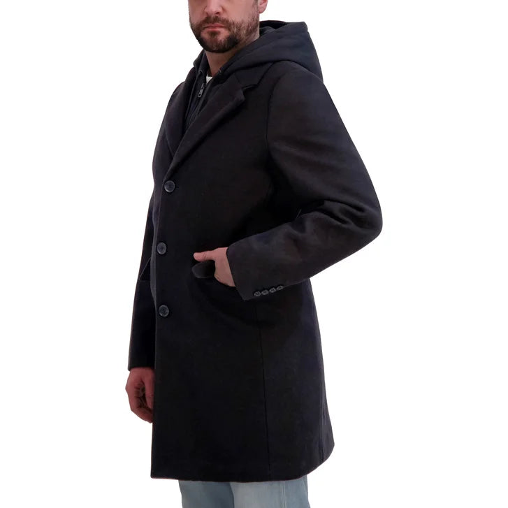 DKNY Men's Faux Wool Coat