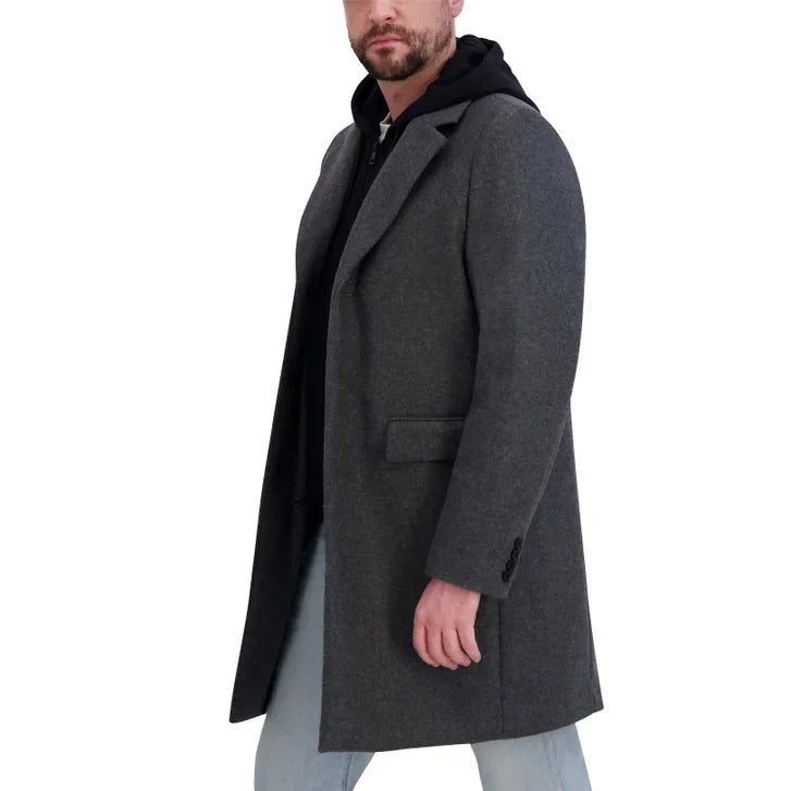 DKNY Men's Faux Wool Coat