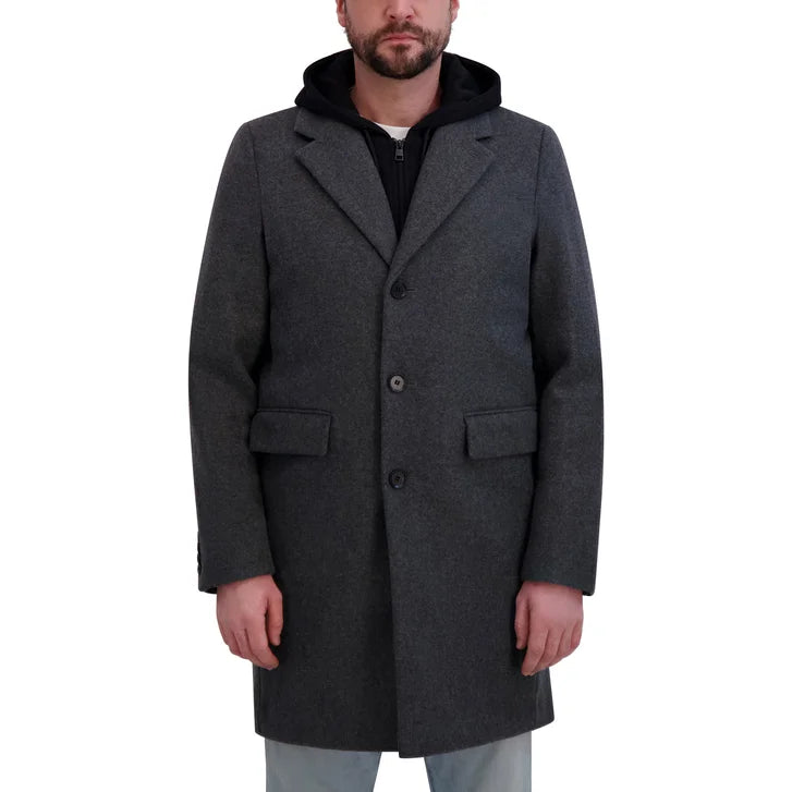 DKNY Men's Faux Wool Coat