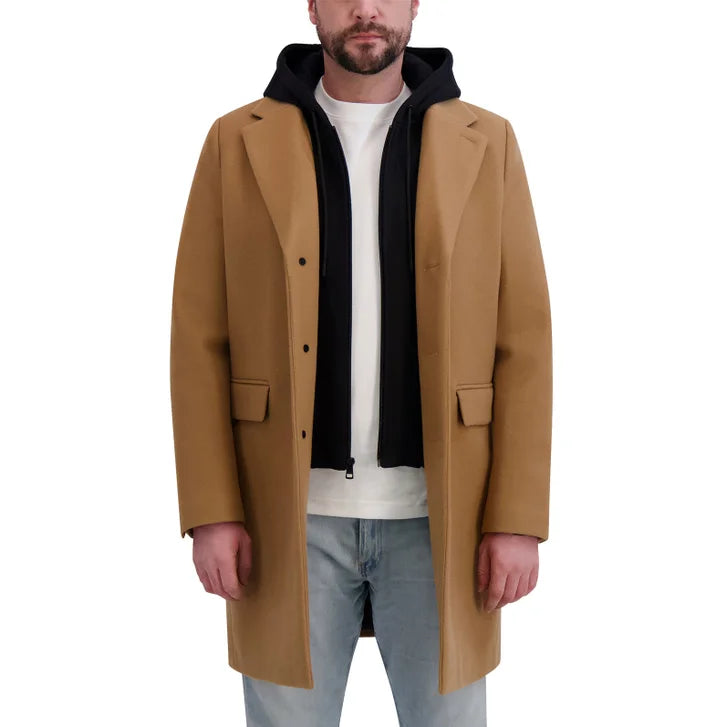 DKNY Men's Faux Wool Coat