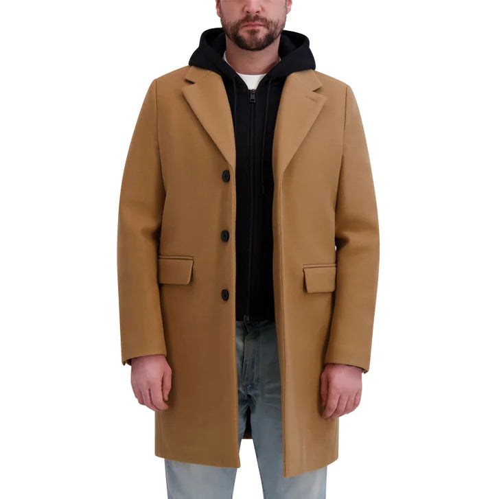 DKNY Men's Faux Wool Coat