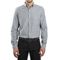 [color:gray] Jachs Men's Oxford Long Sleeve Button Up Shirt - Gray - image 1