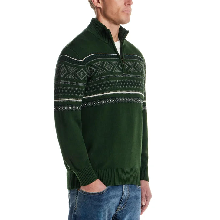 Weatherproof Vintage Men's 1/4 Zip Holiday Sweater