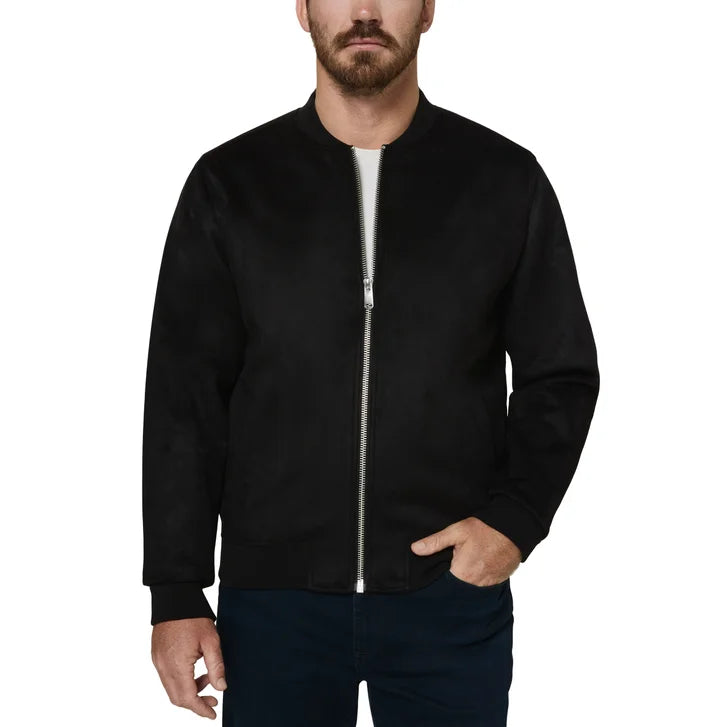 Infinity Men's Faux Suede Bomber Jacket