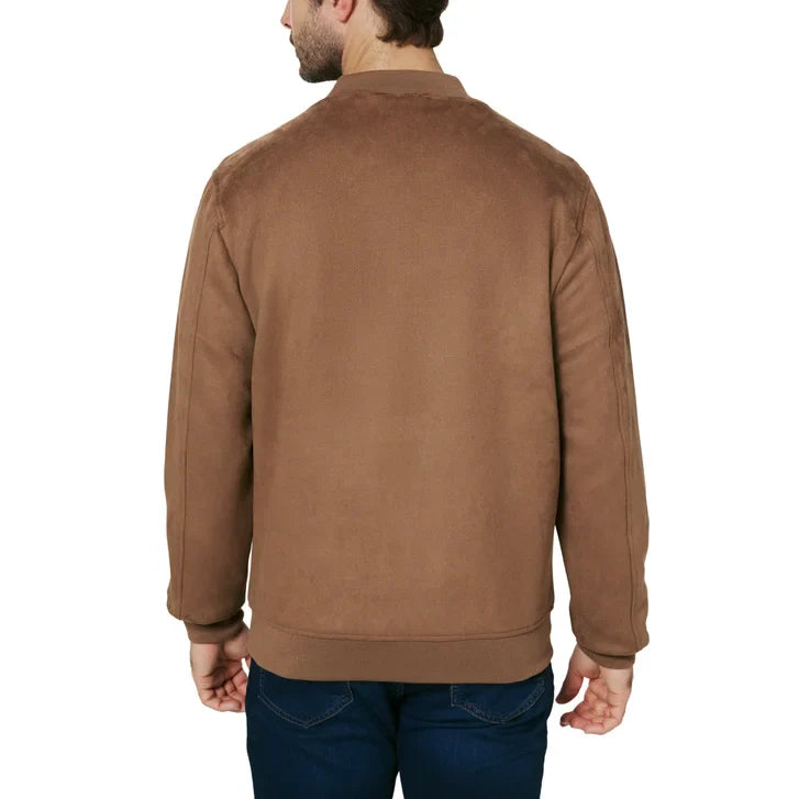 Infinity Men's Faux Suede Bomber Jacket