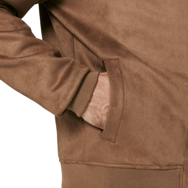 Infinity Men's Faux Suede Bomber Jacket
