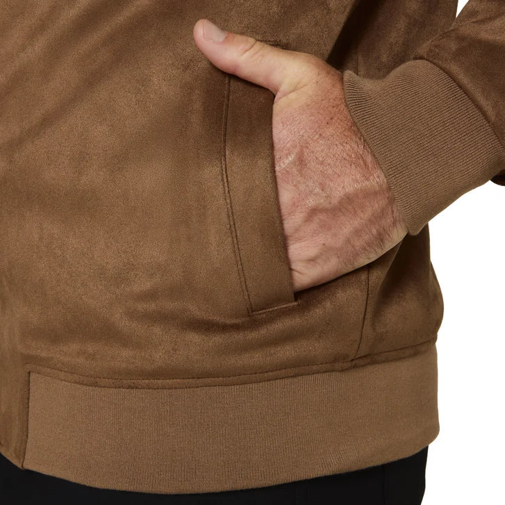 Infinity Men's Faux Suede Bomber Jacket