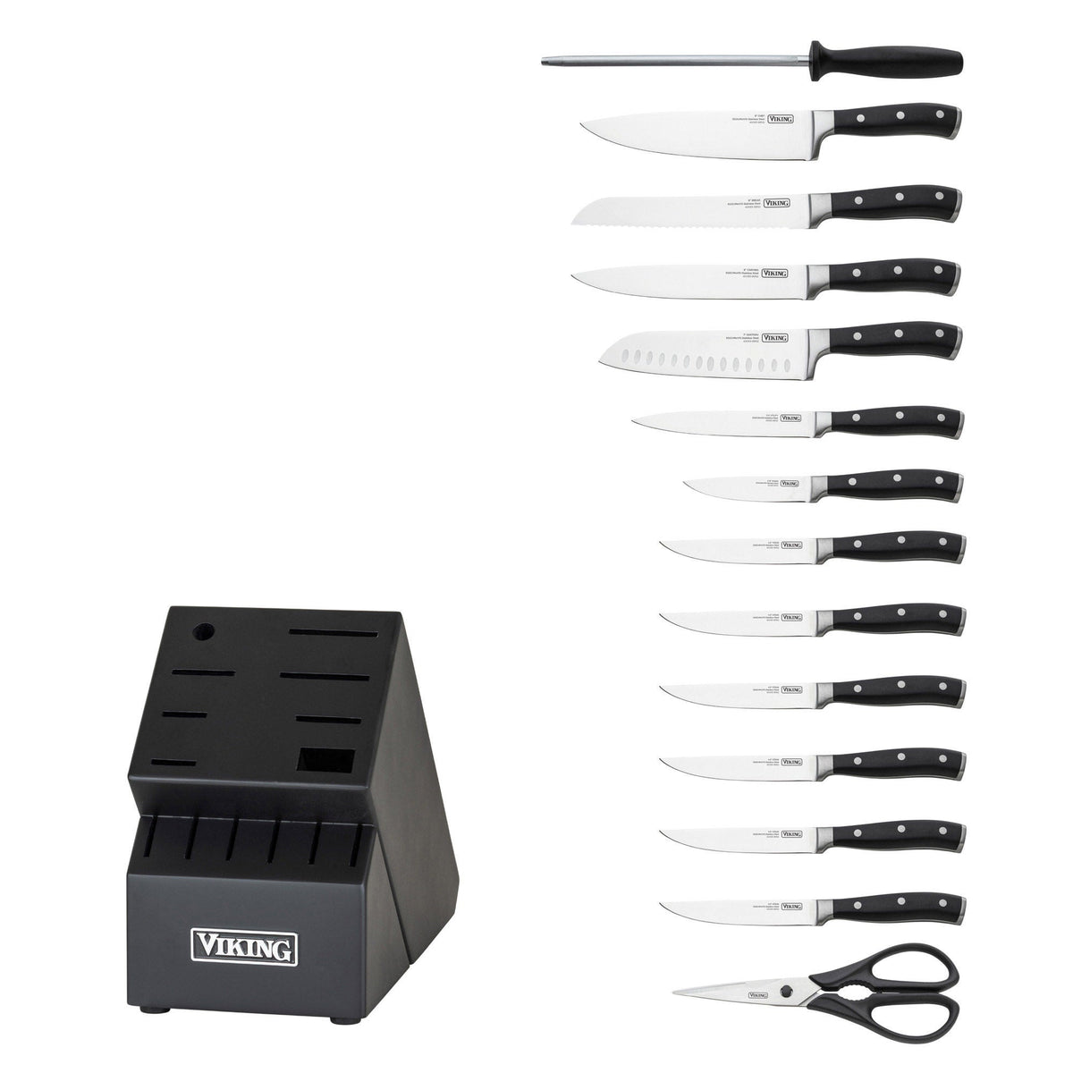 Viking 15-piece German Steel Knife Block Set