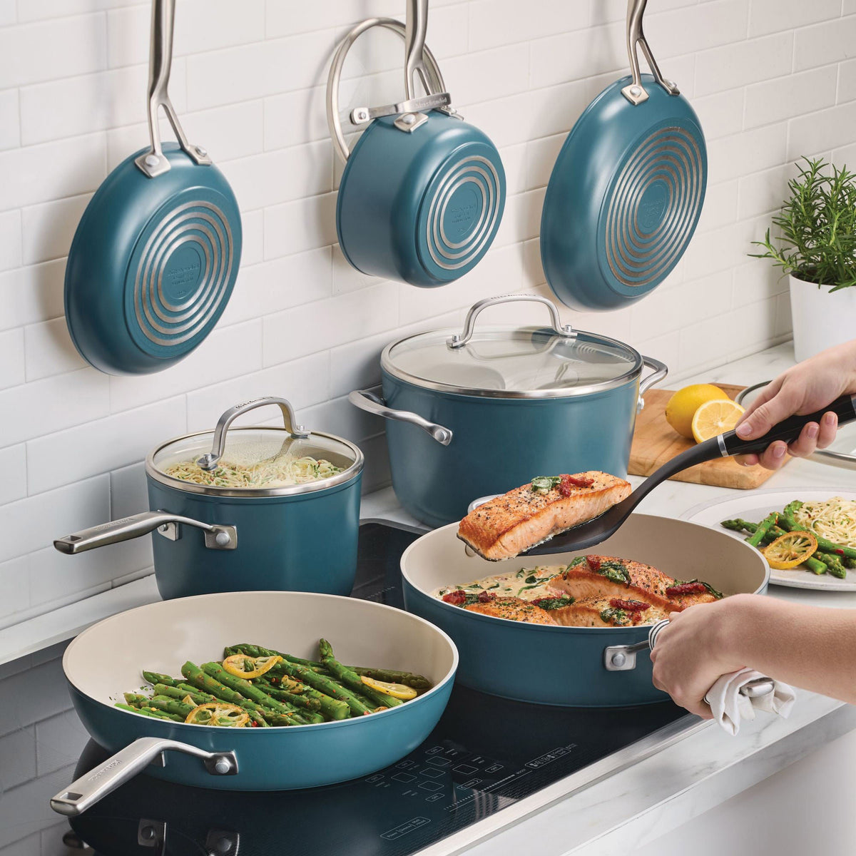 KitchenAid Hard-Anodized Ceramic Induction Cookware Set, 11-piece