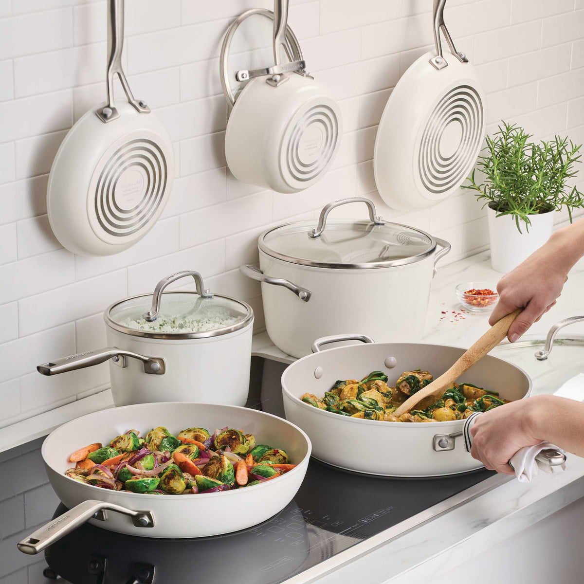 KitchenAid Hard-Anodized Ceramic Induction Cookware Set, 11-piece