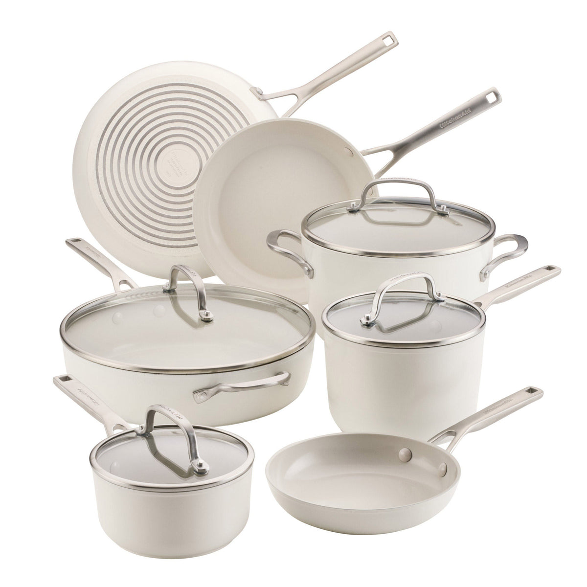 KitchenAid Hard-Anodized Ceramic Induction Cookware Set, 11-piece