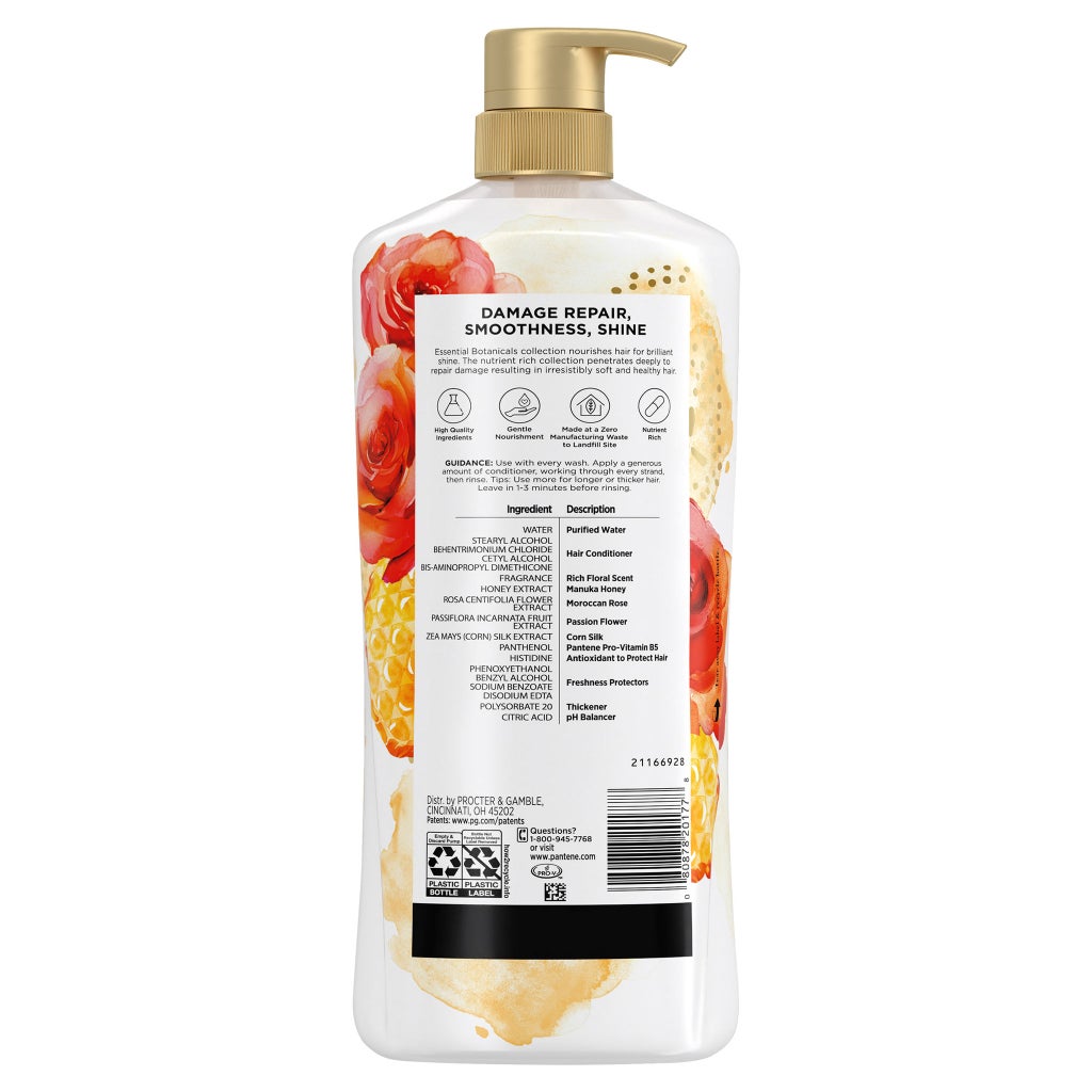 Pantene Essential Botanicals Moroccan Rose & Manuka Honey Conditioner, 38.2 fl oz - product image