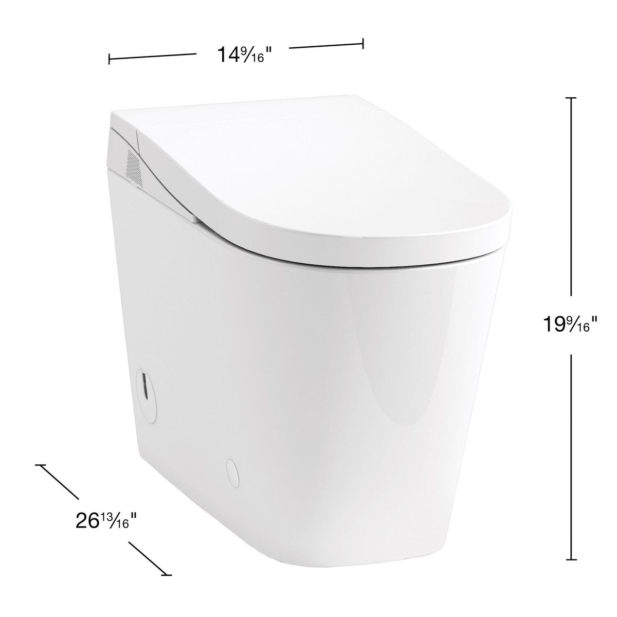 Kohler Fora One-piece Elongated Smart Toilet, Dual-flush