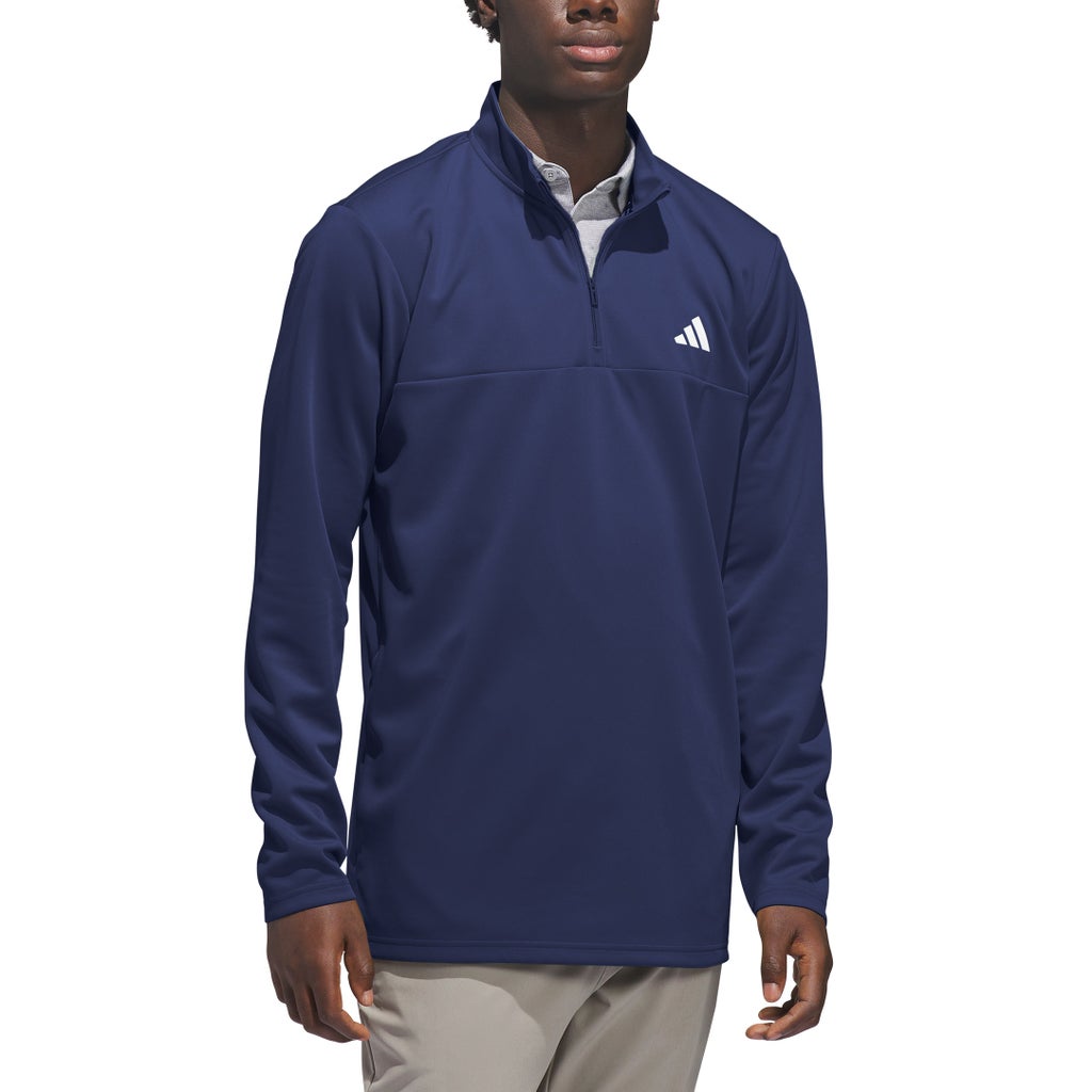 [color:blue] adidas Men's Quarter Zip - Blue - image 2