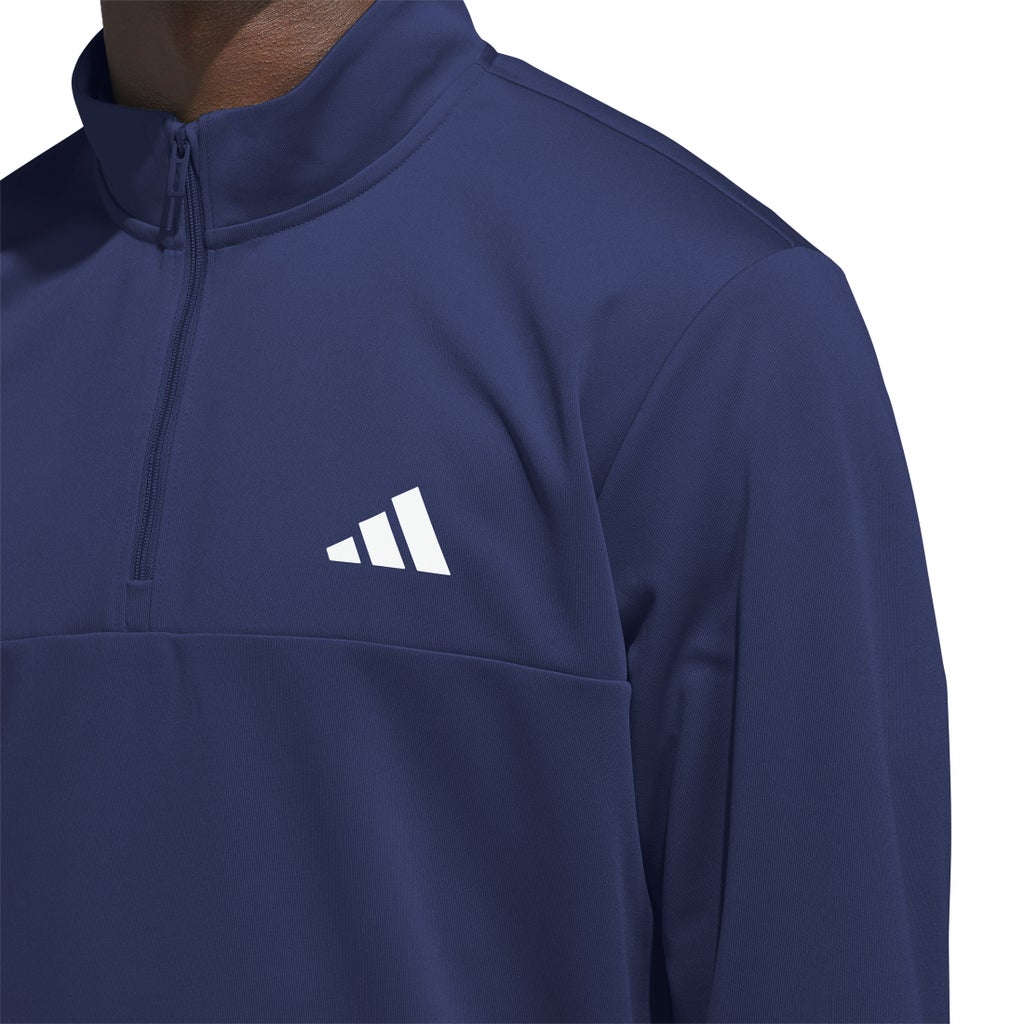 [color:blue] adidas Men's Quarter Zip - Blue - image 4